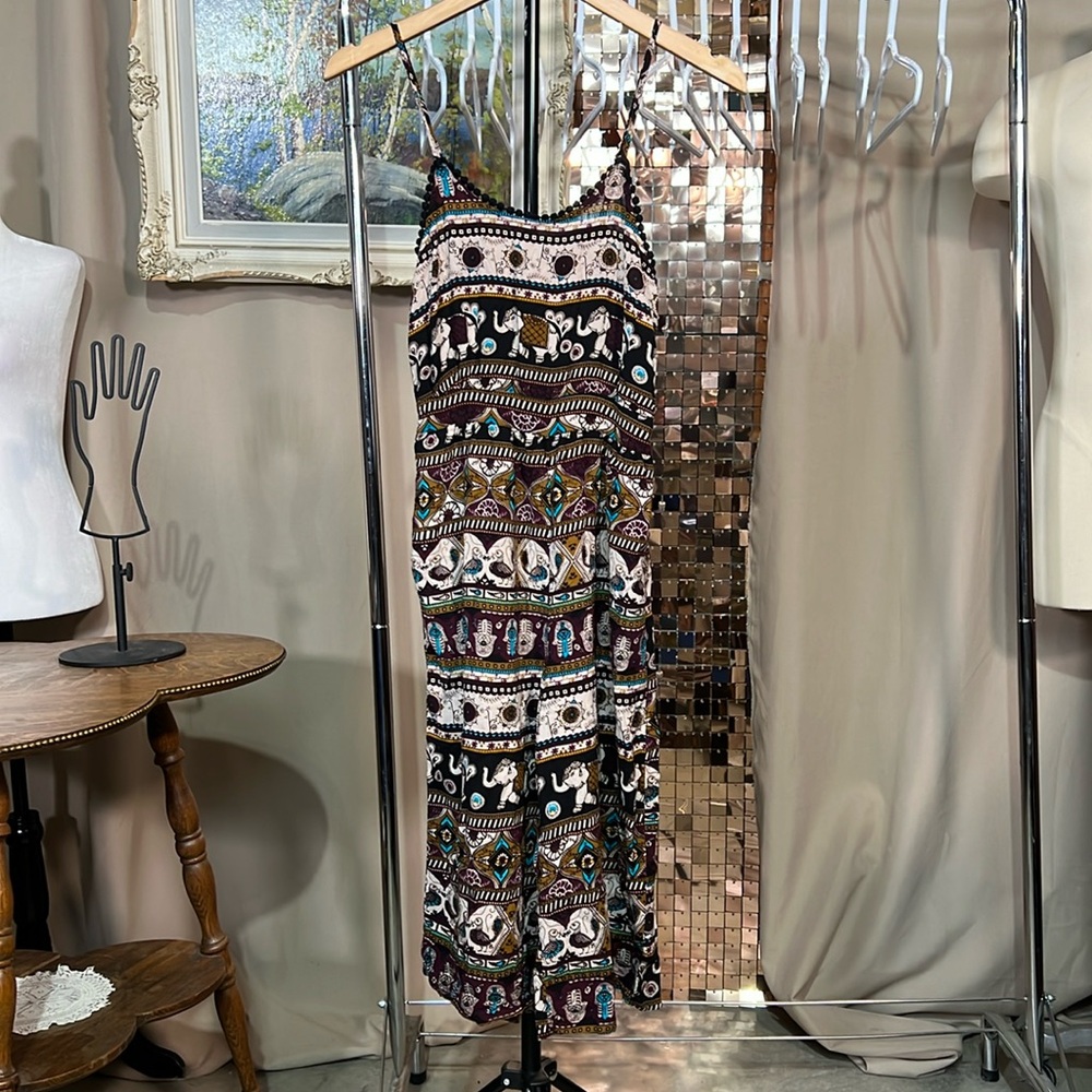 Bluenotes Multicolour Paisley Elephant Print Jumpsuit Size XS P2P 14-15” - Picture 1 of 12